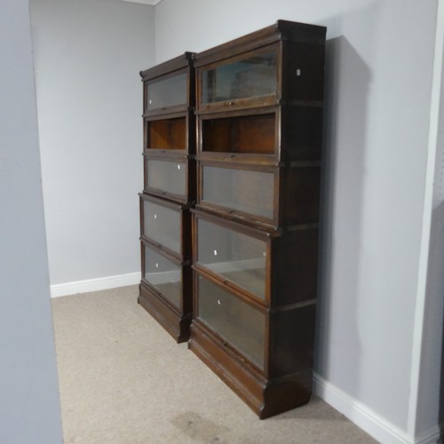 508 - A pair of 20th century oak Globe Wernicke sectional Bookcases, both comprising of five glazed sectio... 