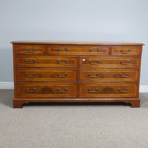 526 - A Paul Smith for Brights of Nettlebed burr walnut and mahogany Sideboard, labels to inside of drawer... 