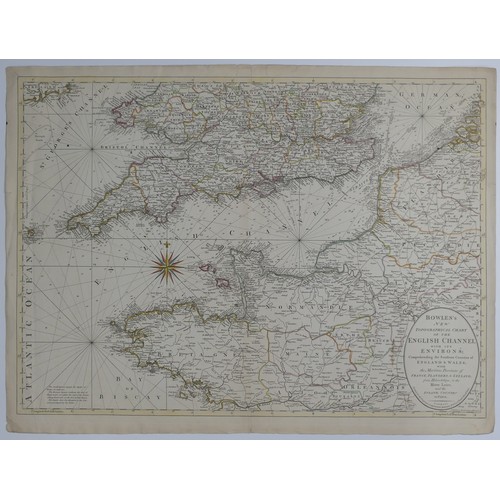 34 - Carington Bowles (Publisher); 'Bowles's new Topographical Chart of the English Channel....', 495mm x... 