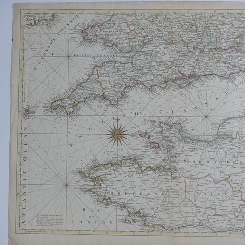 34 - Carington Bowles (Publisher); 'Bowles's new Topographical Chart of the English Channel....', 495mm x... 