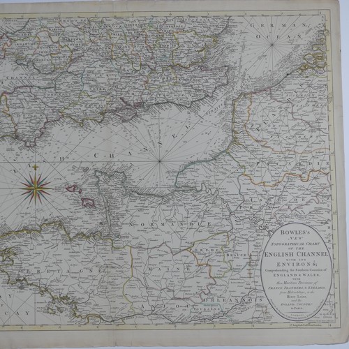 34 - Carington Bowles (Publisher); 'Bowles's new Topographical Chart of the English Channel....', 495mm x... 