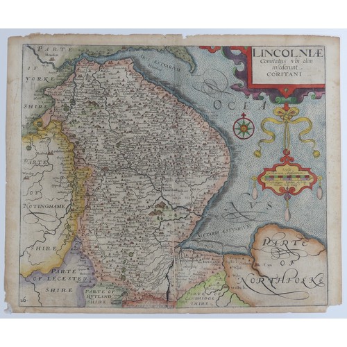 40 - British County Maps; Jansson (Joannes, Dutch, 1588-1664, also known as Janssonius); 'Lincolnia Comit... 