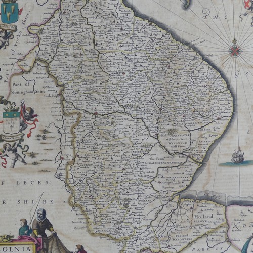 40 - British County Maps; Jansson (Joannes, Dutch, 1588-1664, also known as Janssonius); 'Lincolnia Comit... 