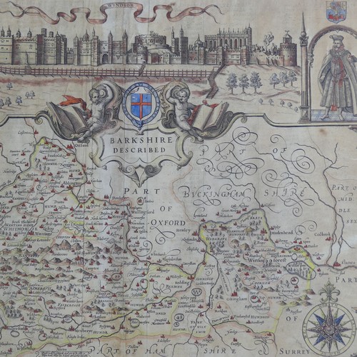 26 - Speed (John, (1552-1629); 'Barkshire Described'; a double page engraved map of the county with view ... 