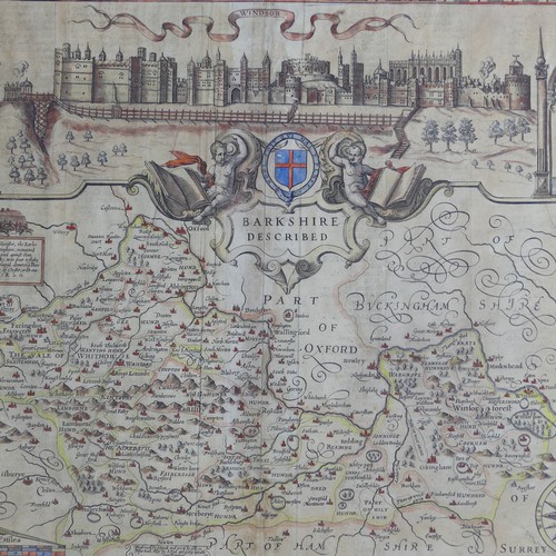 26 - Speed (John, (1552-1629); 'Barkshire Described'; a double page engraved map of the county with view ... 