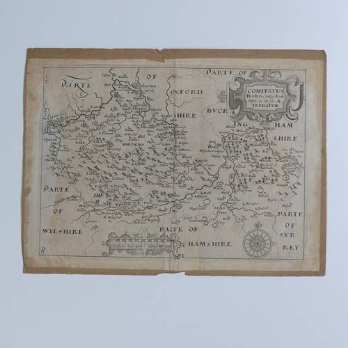 26 - Speed (John, (1552-1629); 'Barkshire Described'; a double page engraved map of the county with view ... 