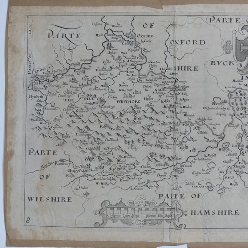 26 - Speed (John, (1552-1629); 'Barkshire Described'; a double page engraved map of the county with view ... 