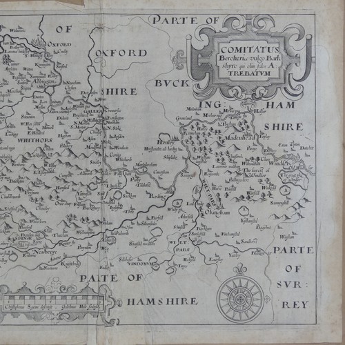 26 - Speed (John, (1552-1629); 'Barkshire Described'; a double page engraved map of the county with view ... 