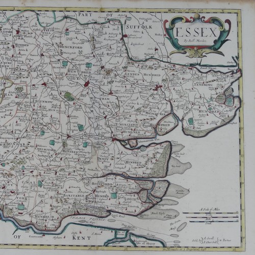 27 - British County Maps; Essex, including, Blaeu 'Essexia Comitatus, c.1660's, with contemporary hand co... 