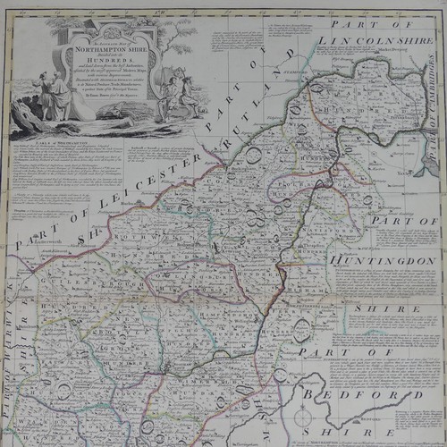 24 - Bowen (Emanuel); A collection of nine mid 18thC County Maps, 'divided into its Hundreds', including ... 