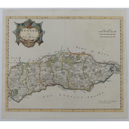 48 - British County Maps; Sussex, including two copies of Kip after Norden 'Sussexia', from Camden's 1637... 