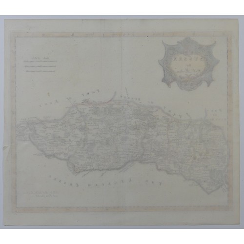 48 - British County Maps; Sussex, including two copies of Kip after Norden 'Sussexia', from Camden's 1637... 