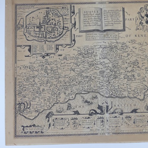 48 - British County Maps; Sussex, including two copies of Kip after Norden 'Sussexia', from Camden's 1637... 