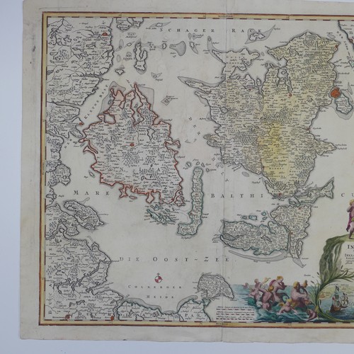 47 - Homann (Johann Baptist, heirs of), 'Regni Daniae...', an early 18thC engraved map of Denmark, with c... 