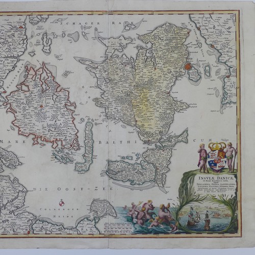 47 - Homann (Johann Baptist, heirs of), 'Regni Daniae...', an early 18thC engraved map of Denmark, with c... 