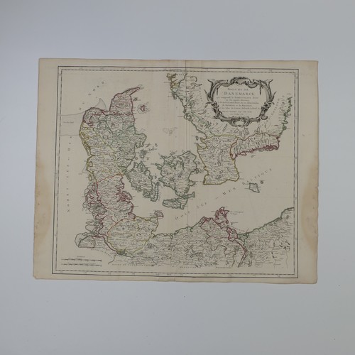 47 - Homann (Johann Baptist, heirs of), 'Regni Daniae...', an early 18thC engraved map of Denmark, with c... 