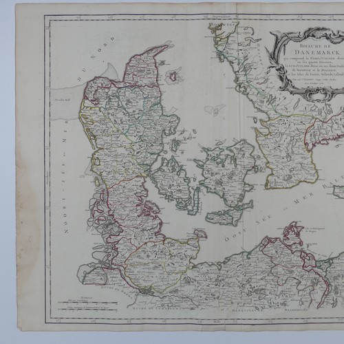 47 - Homann (Johann Baptist, heirs of), 'Regni Daniae...', an early 18thC engraved map of Denmark, with c... 