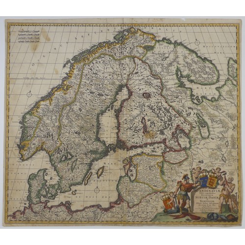 46 - De Wit (Frederik, Dutch, c. 1629 – 1706); 'Novissima nec non perfectissima Scandinaviae Tabila compr... 