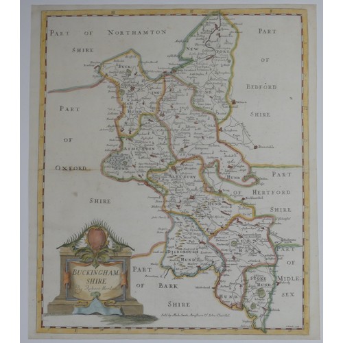 49 - Speed (John); 'Buckingham bth Shyre and Shire Towne describ.', published Henry Overton, circa 1720, ... 