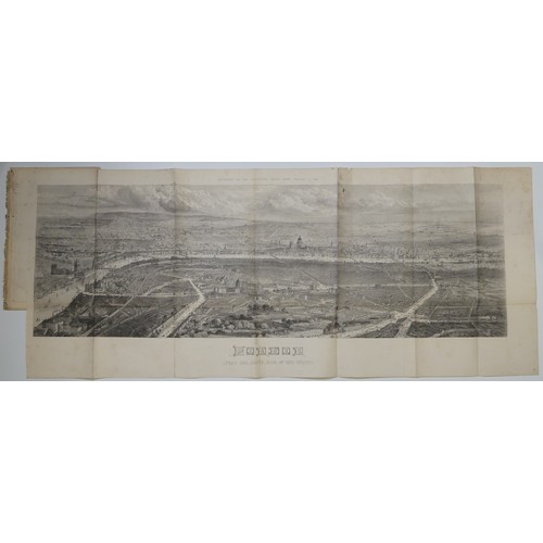 45 - An engraved panorama of 'London from the South Side of the Thames', from the Supplement to the Illus... 