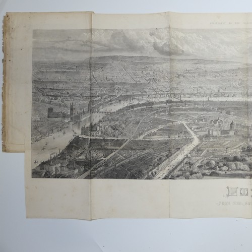 45 - An engraved panorama of 'London from the South Side of the Thames', from the Supplement to the Illus... 