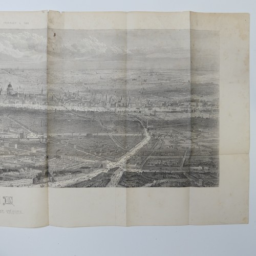 45 - An engraved panorama of 'London from the South Side of the Thames', from the Supplement to the Illus... 