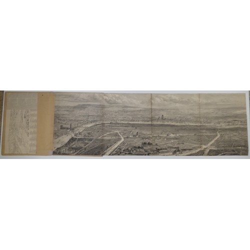 45 - An engraved panorama of 'London from the South Side of the Thames', from the Supplement to the Illus... 