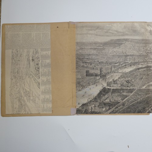 45 - An engraved panorama of 'London from the South Side of the Thames', from the Supplement to the Illus... 