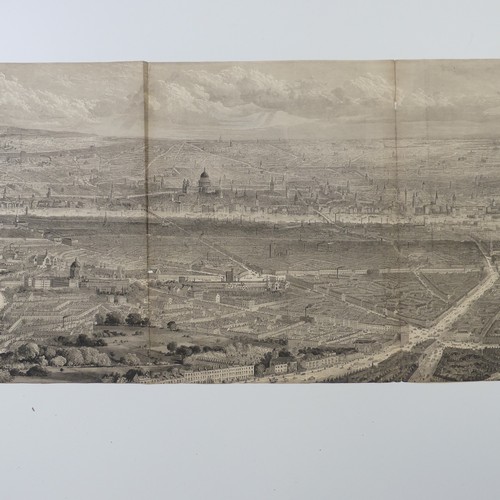 45 - An engraved panorama of 'London from the South Side of the Thames', from the Supplement to the Illus... 