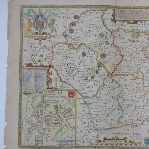 42 - British County Maps; including Speed (John); 'Leicester both Countye and Citie described', Thomas Ba... 