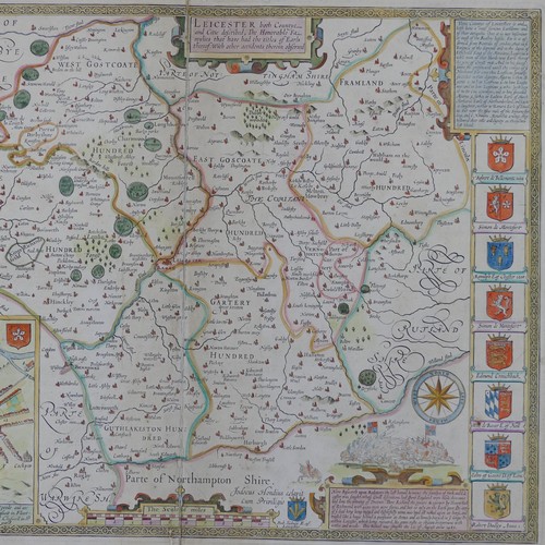 42 - British County Maps; including Speed (John); 'Leicester both Countye and Citie described', Thomas Ba... 