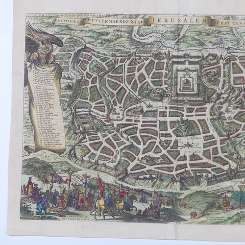 50 - Visscher (Dutch Nicolaes); 'De Heylige En Wytvermaerde Stadt Jerusalem Eerst Genaemt Salem...', A mi... 