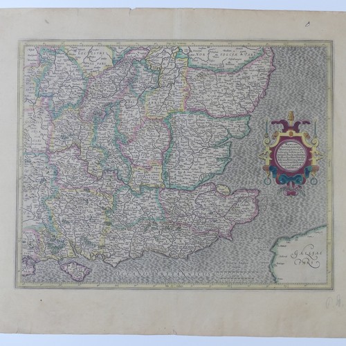 63 - Mercator (Gerald, Dutch 1512-1594); 'Warwicum, Northhamtonia, Huntingdonia, Cantabrigia, Suffolcia, ... 