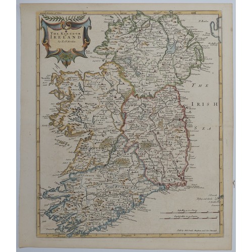 57 - Homann (Johann Baptist, heirs of); 'Hiberniae Regnum....', an early 18th map of Ireland, with contem... 