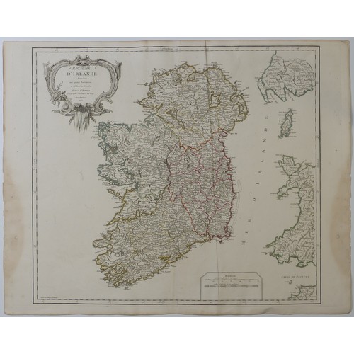 57 - Homann (Johann Baptist, heirs of); 'Hiberniae Regnum....', an early 18th map of Ireland, with contem... 