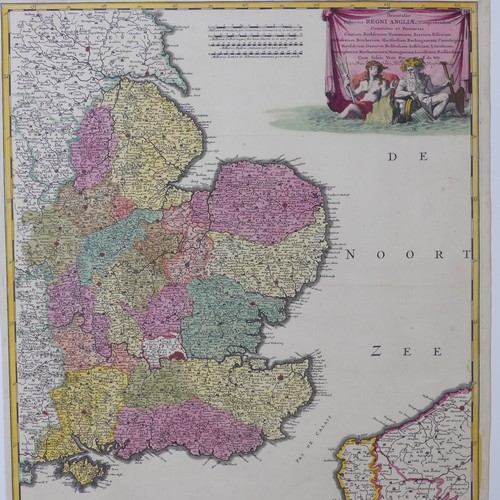 54 - De Wit (Dutch Frederik c. 1629 – 1706); 'Scotia Regnum....', a late 18thC double page engraved map o... 