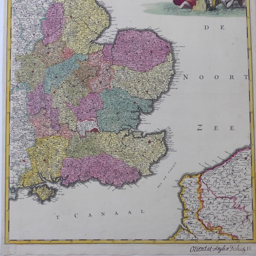 54 - De Wit (Dutch Frederik c. 1629 – 1706); 'Scotia Regnum....', a late 18thC double page engraved map o... 