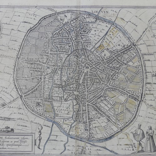 76 - Braun (Georg) & Hogenberg (Frans); (Louvain) 'Lovanium, Brabantium urbium caput .. ',  An engrav... 