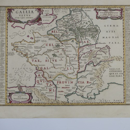 65 - World Maps; France, including Jansson 'Gallia Vetus Ad Iluy Caesaris Conunentaria', with contemporar... 