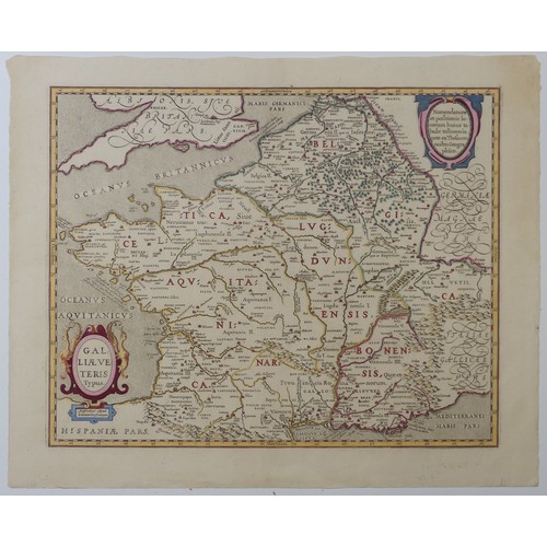 65 - World Maps; France, including Jansson 'Gallia Vetus Ad Iluy Caesaris Conunentaria', with contemporar... 