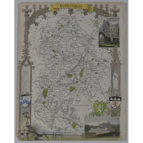 61 - A collection of good antique British County Maps; including Morden , Bowen, Cary, Blome etc., all un... 