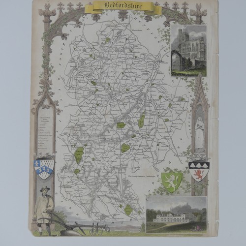 61 - A collection of good antique British County Maps; including Morden , Bowen, Cary, Blome etc., all un... 