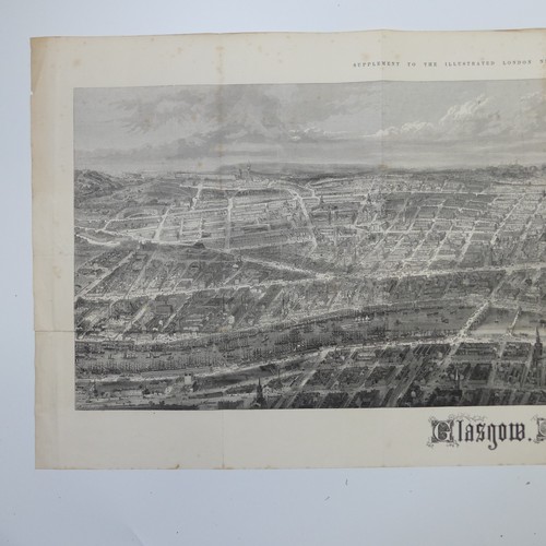 79 - Sulman (Thomas); A panorama of Glasgow from the Supplement to the Illustrated London News, March 26,... 