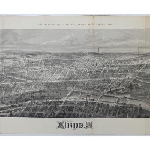 79 - Sulman (Thomas); A panorama of Glasgow from the Supplement to the Illustrated London News, March 26,... 