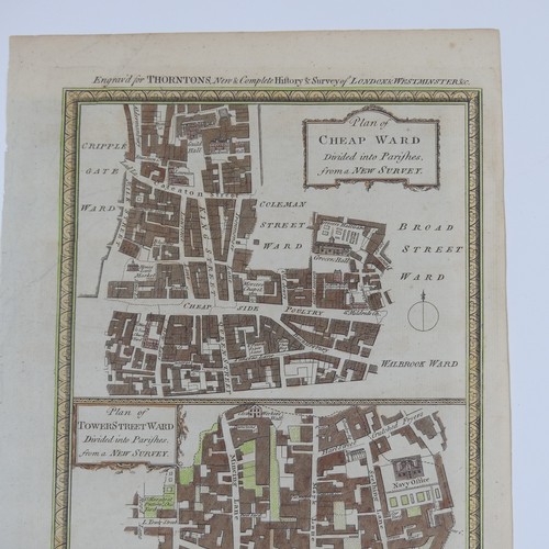 75 - London Ward Plans; including Cole (B); 'Walbrook Ward and Dowgate Ward', 'Aldersgate Ward', and 'Lim... 