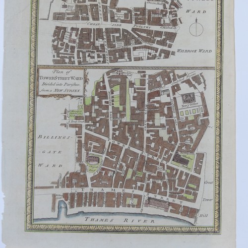 75 - London Ward Plans; including Cole (B); 'Walbrook Ward and Dowgate Ward', 'Aldersgate Ward', and 'Lim... 