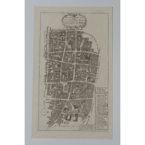 75 - London Ward Plans; including Cole (B); 'Walbrook Ward and Dowgate Ward', 'Aldersgate Ward', and 'Lim... 