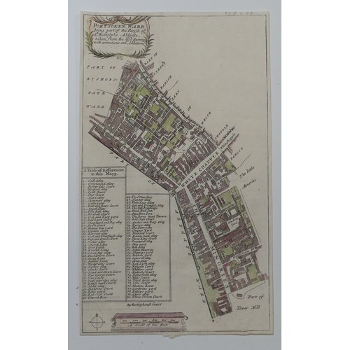 75 - London Ward Plans; including Cole (B); 'Walbrook Ward and Dowgate Ward', 'Aldersgate Ward', and 'Lim... 