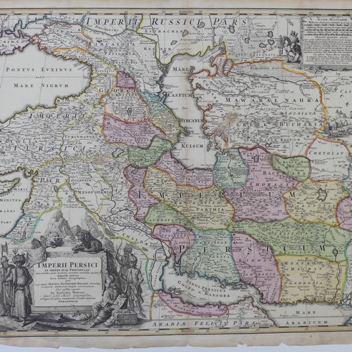 66 - Homann (Johann Baptist, heirs of), 'Imperii Persici....', a double page engraved map of the Persian ... 