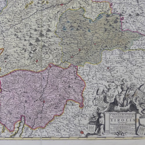 67 - World Maps; German States and Central Europe; A collection of good 17th and 18thC engraved maps, inc... 